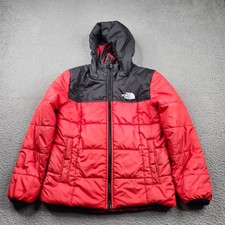 The North Face Kids' Reversible Perrito Jacket Boys Medium 10/12 Red Full Zip