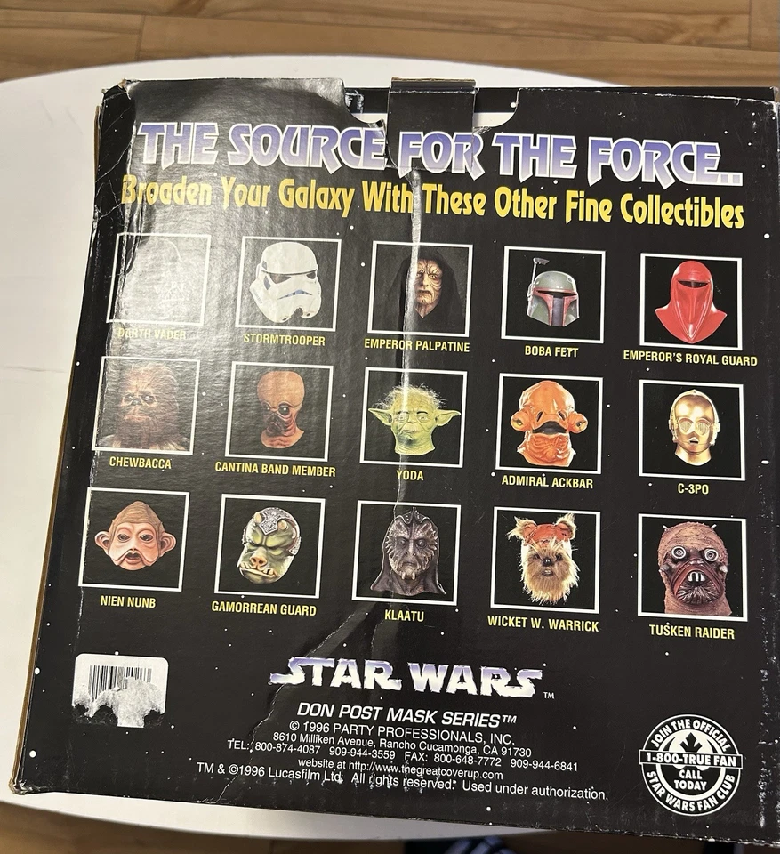 Máscara capacete Star Wars Tie Fighter Don Post série 1997 - Imagem 4 de 4