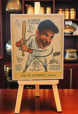 1938 Goudey Heads Up Joe DiMaggio Print to Wood Sign Display Photo 8x10