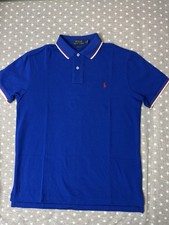  125 Polo Ralph Lauren Men's Custom Slim Fit Stretch Mesh Polo Shirt Blue Size M