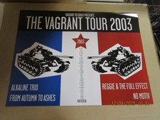 VAGRANT TOUR 2003 Promo Poster New! Unused! Alkaline Trio EMO POP PUNK