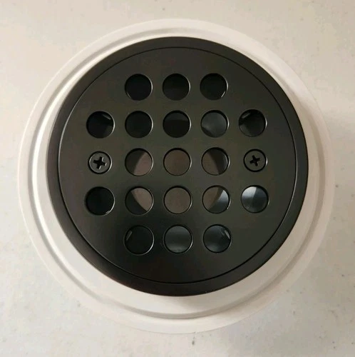 Signature Hardware SH439112MB Menlo Round Shower Drain with Flange, Matte Black - Picture 1 of 3