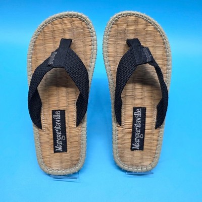 Margaritaville Calypso flip flop Straw Footbed Soles of the Tropics, 6 women