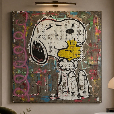  No New Friends  Snoopy & Woodstock original by Chirp