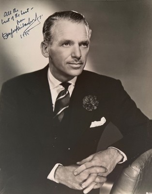 Douglas Fairbanks Jr. 25cm x 20m 100% handsigniertes Original Werbefoto & COA