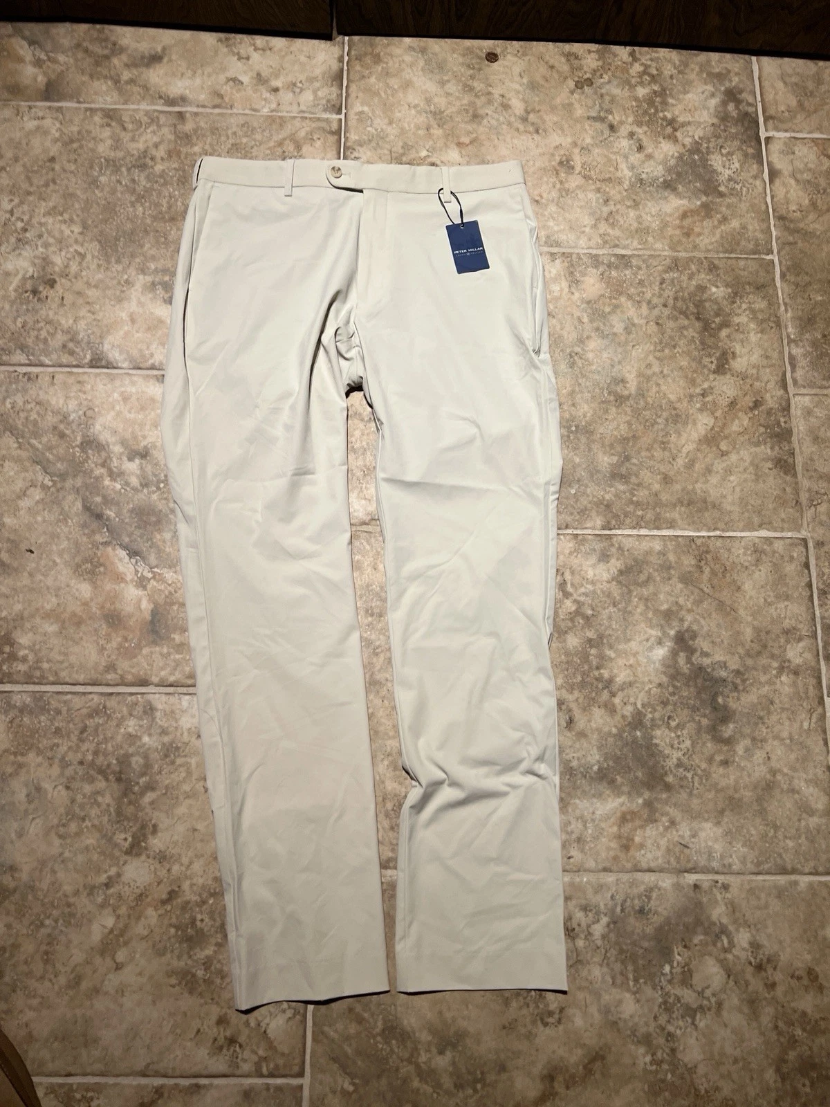 Peter Millar Golf Pants Crown Crafted Surge 35x32 Oat Beige NWT MSRP $165
