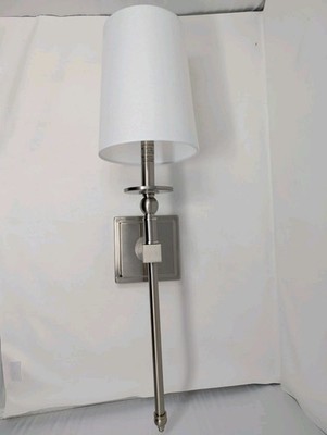 Millennium Lighting 26'' Tall Wall Sconce with Tapered Fabric Shade  46971-PN