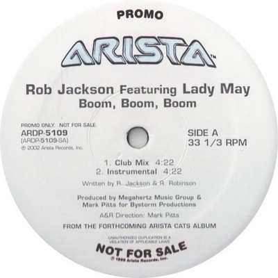 Rob Jackson Featuring Lady May - Boom, Boom, Boom (12'', Promo)