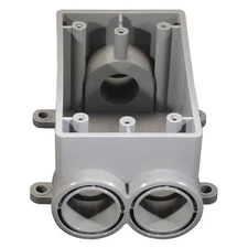 CANTEX 5133546 Weatherproof Box,1Gang,3 Inlet,PVC 4FYY3