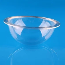 Ricrrover Diameter 3.15inch/80mm w/ 4 Holes Clear Acrylic Flange Plastic Hemisph