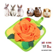 Orange Snuffle Rabbit Foraging Mat for Small Animals - Interactive Feeding Mat