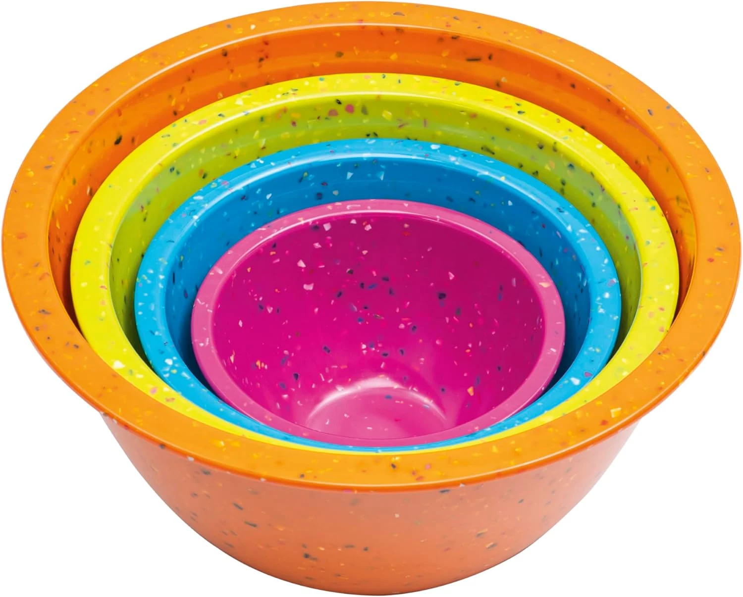 Confetti Nesting Mixing Bowls Set - 4-Piece Colorful Kitchen Bowls (18Oz, 1.25QT