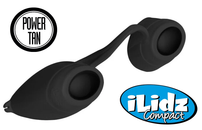 iLidz Compact Sunbed Tanning Eyewear UVA and UVB Protection BLACK by Power Tan