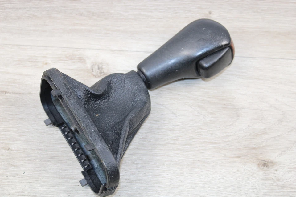 95-01 BMW E38 750IL 740I 740LI PERILLA DE CAMBIO DE MADERA GRANO Y BOTA DE CAMBIO DE CUERO Foto 3 de 4