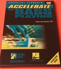 Bass Guitar DVD Accelerate Your Bass Playing Anthony Vitti 2001 OOP Rock Funk