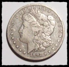 1892-S  MORGAN DOLLAR Better Date Sharp F+ #22D40  .900 FINE SILVER COIN