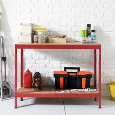 Metal Steel Bench Workbench Garage DIY Shed Warehouse Work Tool Table 4x3x2ft