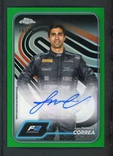 2024 JUAN MANUEL CORREA 16/99 AUTO TOPPS CHROME F2 DAMS LUCAS OIL GREEN