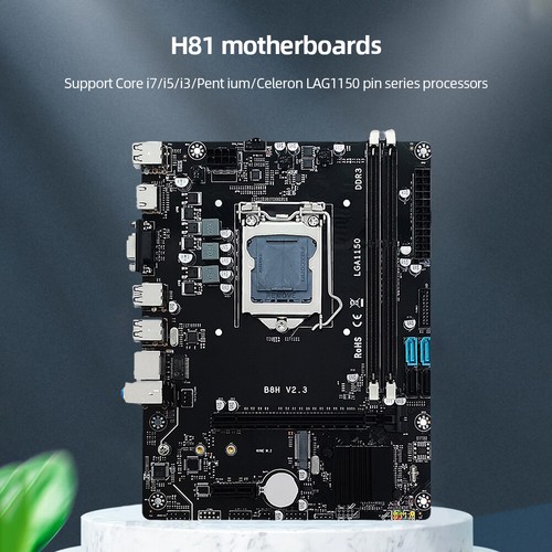 H81 Computer Motherboard 16GB Memory 1600Hz Gaming PC Mainboard NVME M.2 LGA1150 - Bild 2 von 11