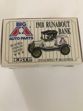 Vintage 1990 ERTL 1918 Runabout Bank 1/25 Scale Replica Die Cast Metal Car