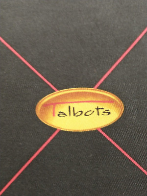 Talbots Logo Square Talbots Silk Scarf Logo Square Black Red Gold 21