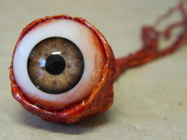 HALLOWEEN HORROR Movie PROP RIPPED OUT EYEBALL Light Brown!