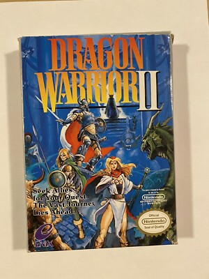 Nintendo NES Dragon Warrior 2, with Box & Manual Clean/Tested Retro Video Game**