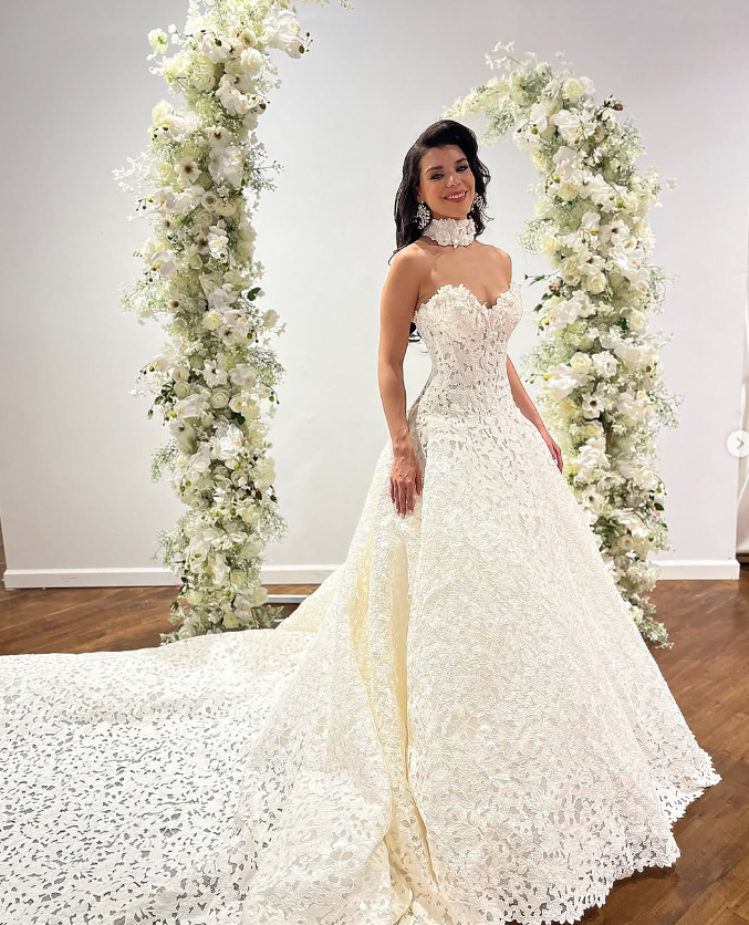 a line princess sweetheart wedding dress Mikado Princess A-Line Wedding Dress with Sweetheart Neckline and Pear Think Bridal