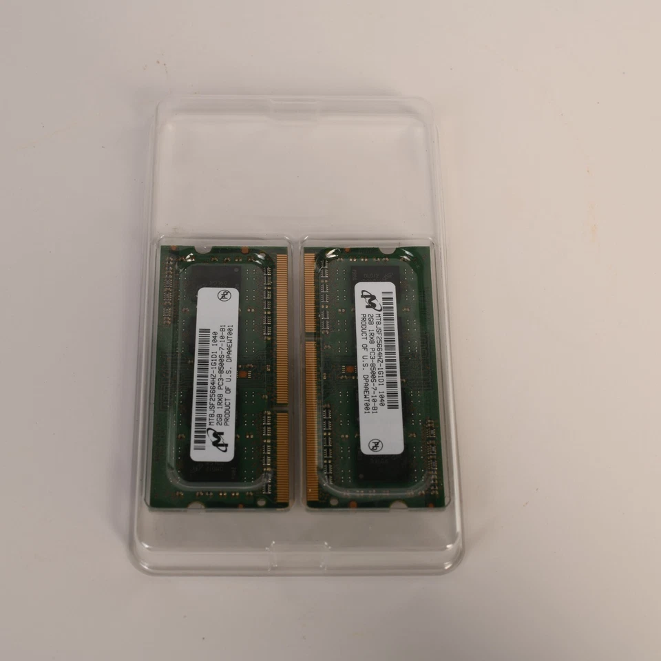 Micron 4GB (2X2GB) PC3-8500S DDR3 So-Dimm Laptop Memory MT8JSF25664HZ-1G1D1 USA - Image 3 of 3