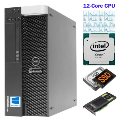 12-Core Dell Precision T5810 Workstation Xeon 2680v3 >3,30GHz 32GB Ram 256GB SSD