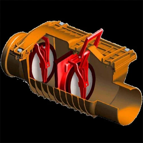 PROFI RÜCKSTAUKLAPPE Ø100 110 DOPPELT RÜCKSTAUVERSCHLUß VERRIEGLUNG HT KG ROHRE