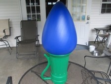 Large 28" Blowmold C7/C9 Christmas Blue Bulb Light Up Decoration