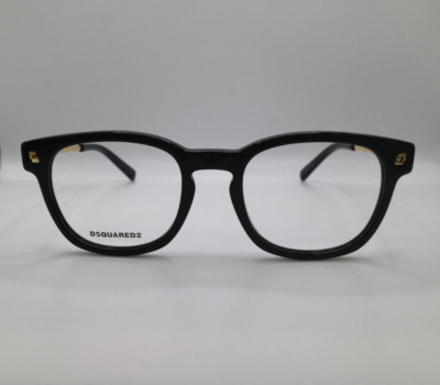 DSQUARED2 DQ5270 001 Black Gold Plastic Optical Eyeglasses Frame 50-20-145 DQ RX