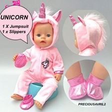 baby born unicorn onesie and accessory set