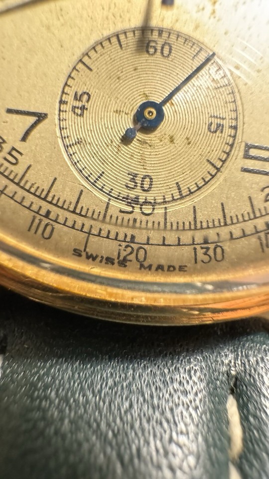 18ct Gold Vintage Breitling Chronograph Watch Ref.178 1948 Caliber