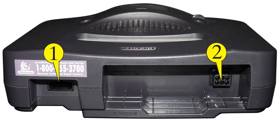 N64 Nintendo 64 Connection Cables AC Adapter Power Cord RCA AV Cable - Image 2 of 2