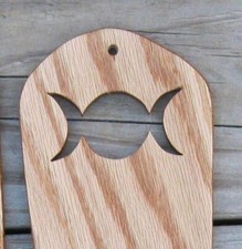 Triple Moon Goddess Oak Sock Blockers by Purrfectly Catchy Designs