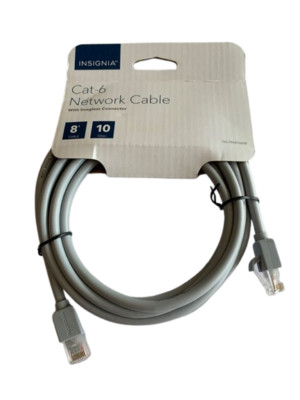Insignia 8 Ft Cat-6 Ethernet Network Cable DSL Cable modems Switches ...