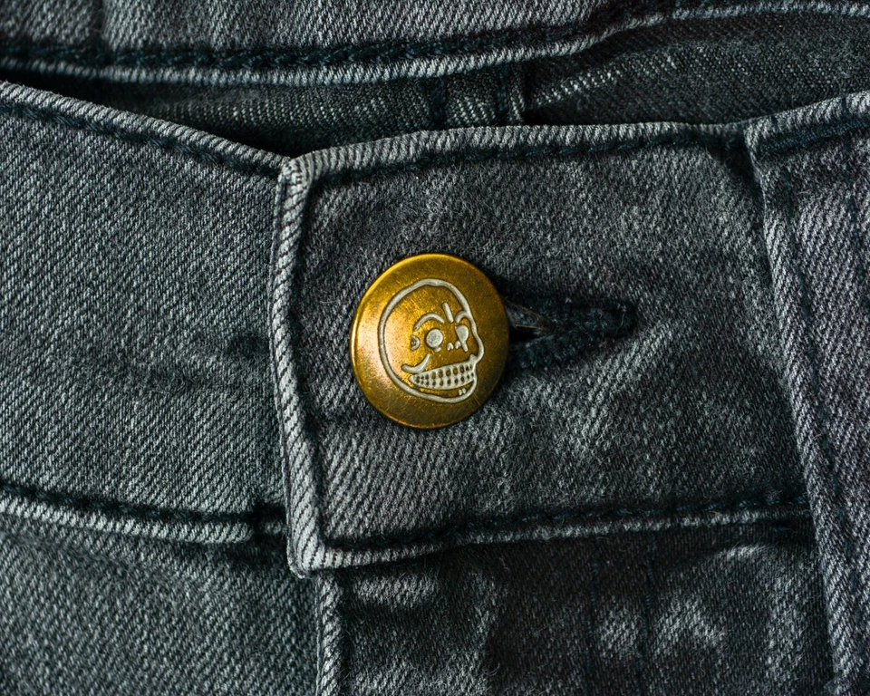 Pantalones de mezclilla ajustados ajustados grises ajustados BARATOS MONDAY W29 L30 para hombre Foto 3 de 4