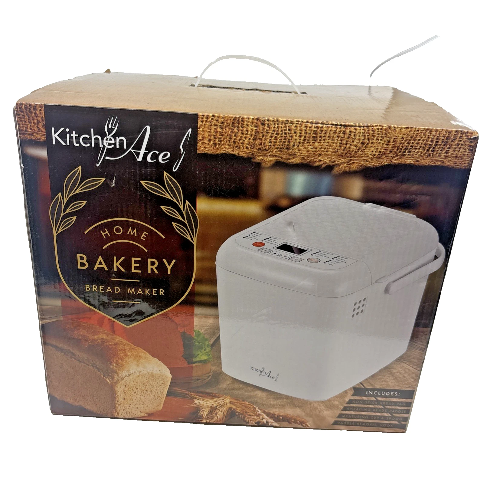 New! Kitchen Ace Bread Maker Home Bakery LCD Display 19 Programs Portable NIP
Opens in a new window