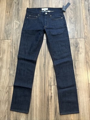 NWT MARC by MARC JACOBS MJ 110 Low Rise Slim Straight Button Fly RAW INDIGO 30