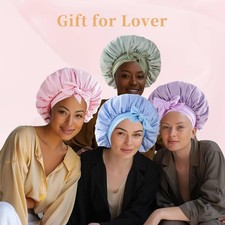  New Silk Bonnet, Satin Hair Bonnet For Sleeping For Wavy Curly Natural Hair