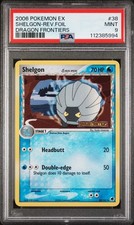 PSA 9 Shelgon Reverse Holo Dragon Frontiers 38/101 Graded Pokemon Karte