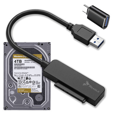 REAGLE SATA USB-C Adapter 2,5 Zoll   SSD HDD USB 3.1 5Gbps 2in1 Festplatte Kabel