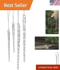 Realistic Glass Icicle Ornament Set by Kurt Adler - 24 Stunning Holiday Accents