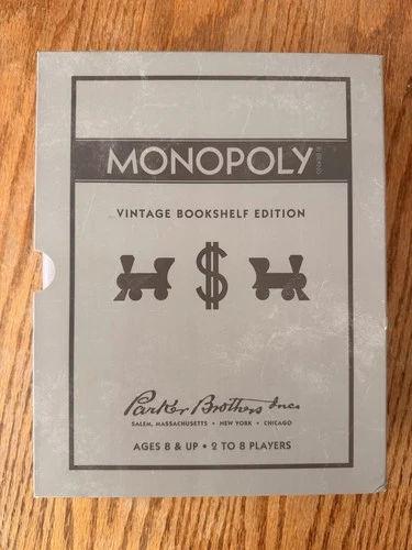 Parker Brothers Monopoly Vintage Bookshelf Edition Board Game 2-8 Players 8+
