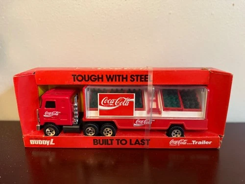 Vintage 1989 Buddy L Coca Cola Collectible Truck Trailer Tough Steel 2591Q New