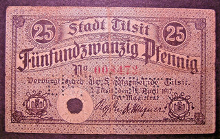 269) TILSIT (Sowjetsk) ★★★ 25 Pfennig 17. Apr. 1917 ★★★
