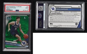 2023-24 Bowman U Chrome Green Refractor /99 Reed Sheppard #45 PSA 9 MINT