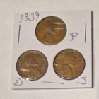 1939 P D S Lincoln Cent, Penny, Fine
